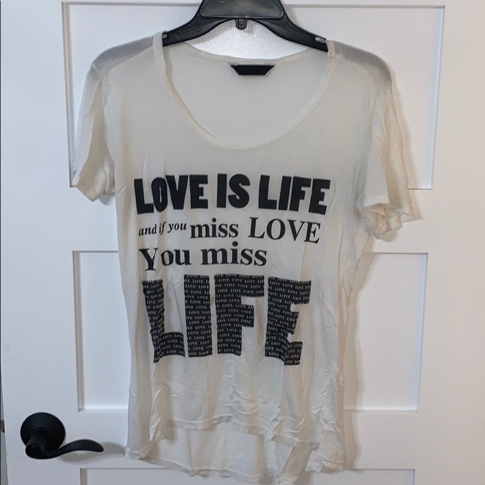 Love is Life T Shirt S/M